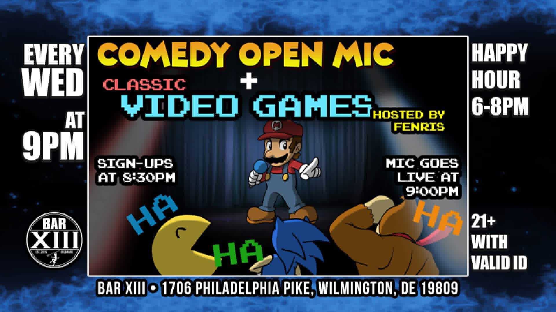 open mic retro games